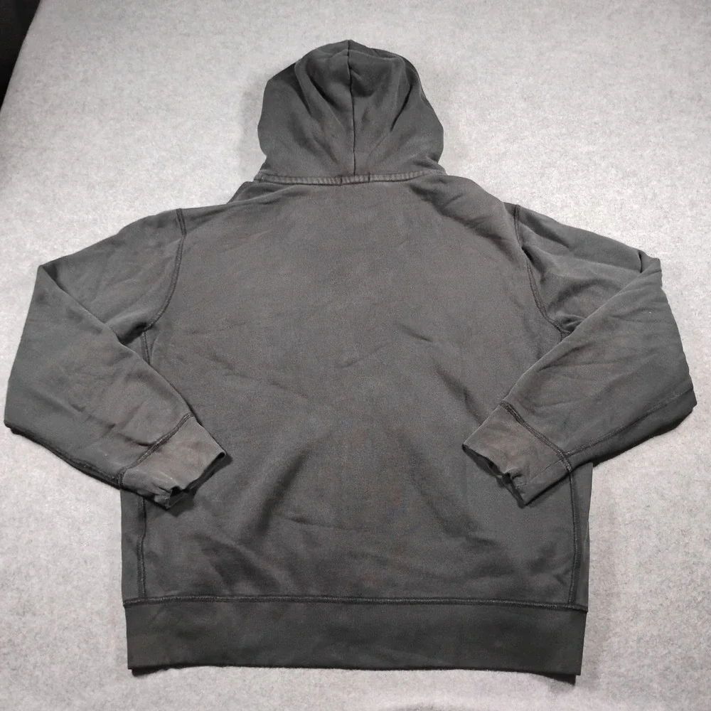Polo Ralph Lauren Waffle Lined Full Zip Hoodie Jacket Men's XL Gray Red Pony